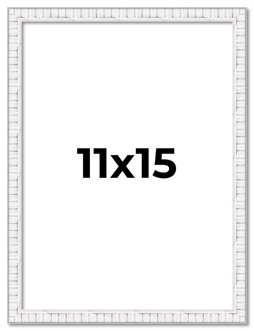Textured White Picture Frame - UV Acrylic, Foam Board Backing, Hanging Hardware